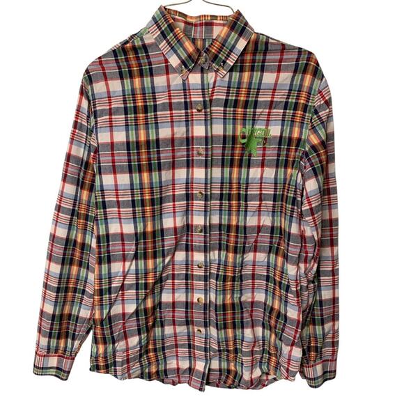 Crazy Cowgirl Plaid Button-Down Shirt Multicolor Western Style Size M - Picture 5 of 10